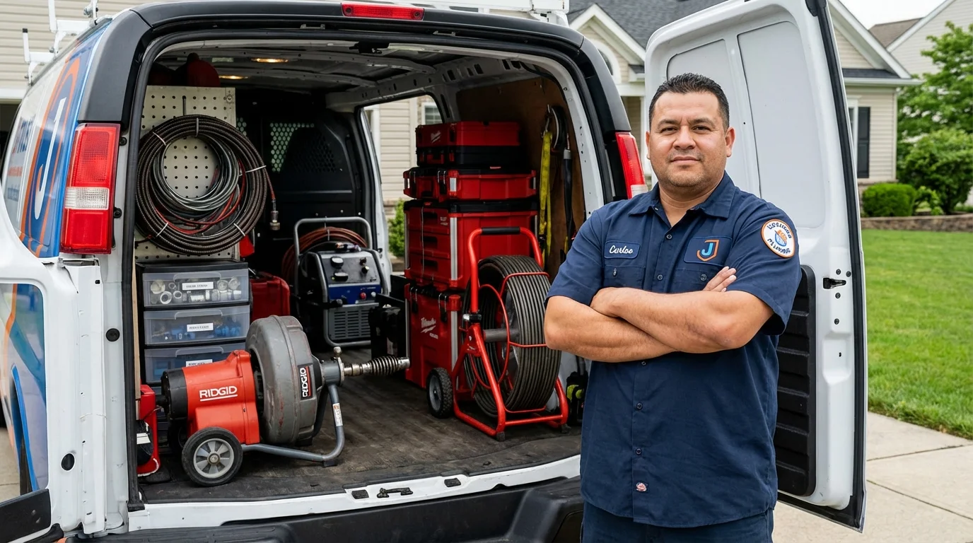 Professional drain cleaning equipment and Johns Plumbing LLC plumber in Munday