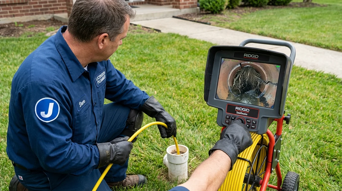 Sewer camera inspection being performed by Johns Plumbing LLC in Munday
